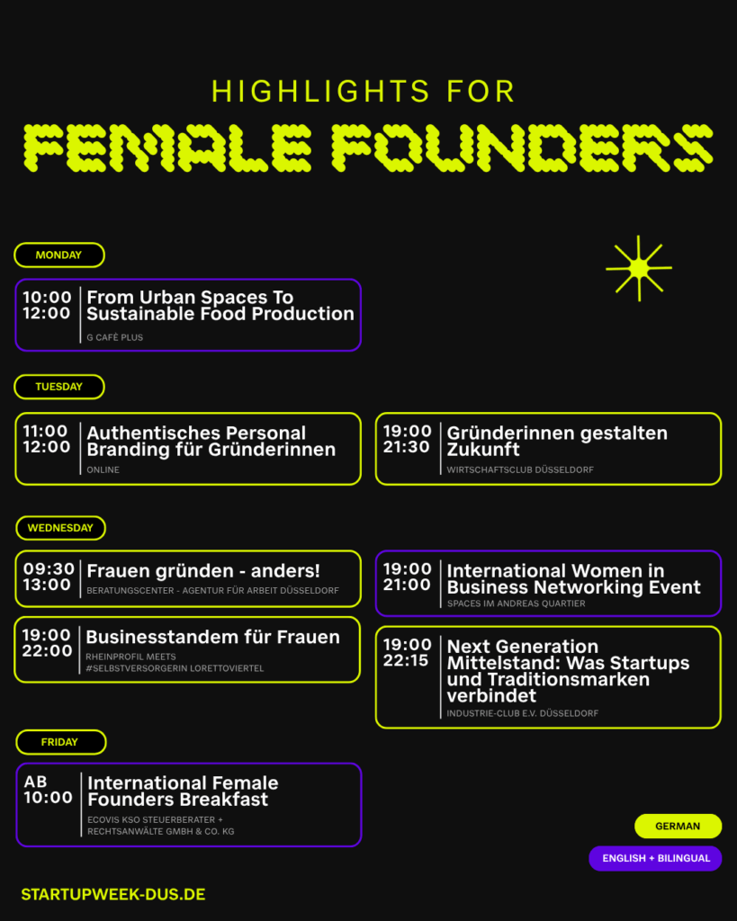 Startup Week -  Highlights for Female Founders